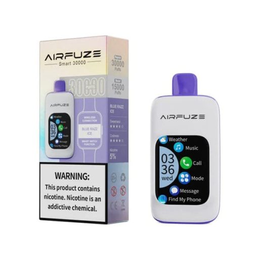 AIRFUZE Smart-Phone Disposable blue razz ice with packaging