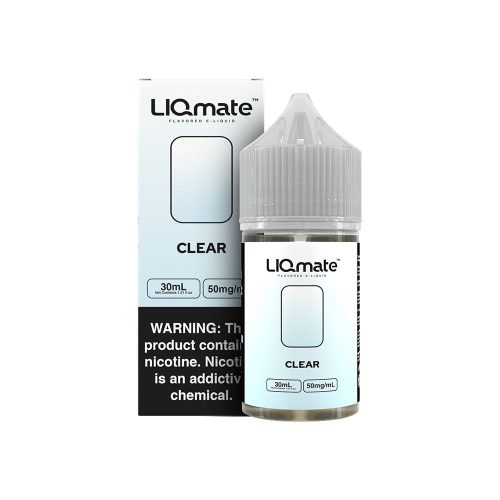 Clear Liqmate Salt Nic E-Juice by 7Daze 30mL 50mg with packaging