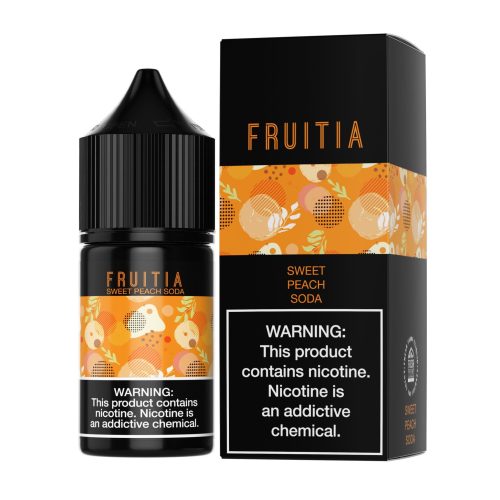 fruitia salts sweet peach soda 30ml eliquid 168864