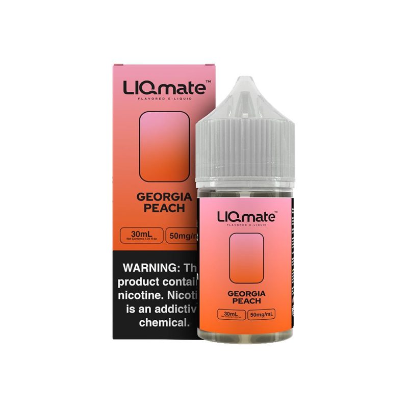 Georgia Peach Liqmate Salt Nic E-Juice by 7Daze 30mL 50mg with packaging