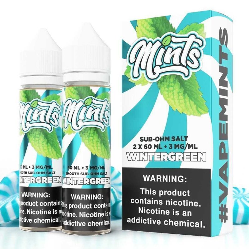 mints sub ohm salt series wintergreen 2x60ml eliquid 800831