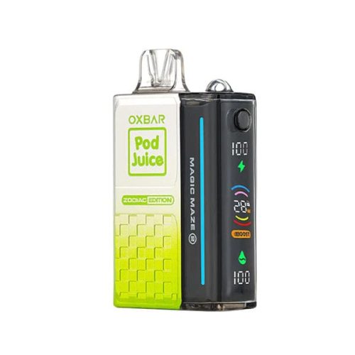 Magic Maze 2.0 ZERO Nicotine Pod Juice 30000 Puffs Disposable E-Cig by Oxbar 0mg 13mL sour apple skitz