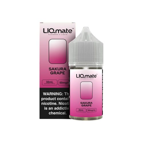 Sakura Grape Liqmate Series Salt Nic E-Juice by 7Daze 30mL 50mg with packaging