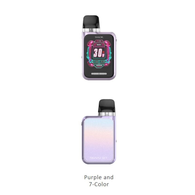 SMOK Novo GT Box Pod System - Purple and 7-color