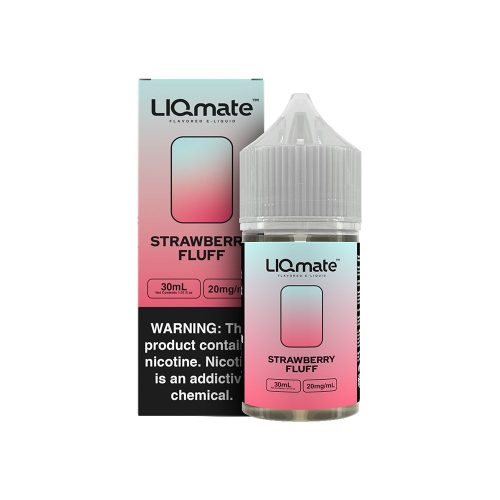 Strawberry Fluff Liqmate Series Salt Nic E-Juice by 7Daze 30mL 20mg with packaging