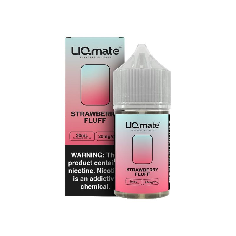 Strawberry Fluff Liqmate Series Salt Nic E-Juice by 7Daze 30mL 20mg with packaging