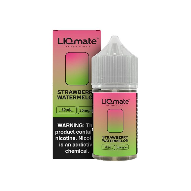 Strawberry Watermelon Liqmate Series Salt Nic E-Juice by 7Daze 30mL 20mg with packaging