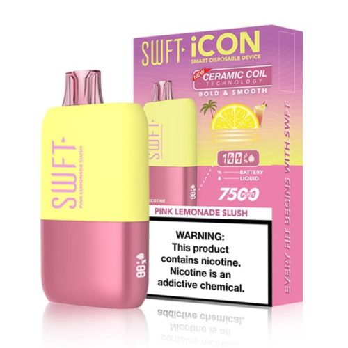 SWFT Icon Disposable pink lemonade slush with packaging