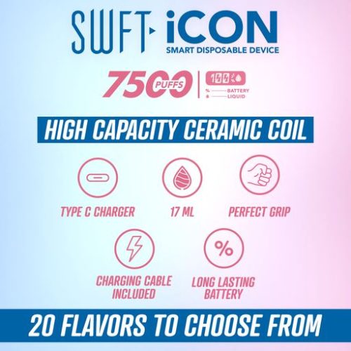 swft icon disposable 7500 puffs 17ml 5 599961 1