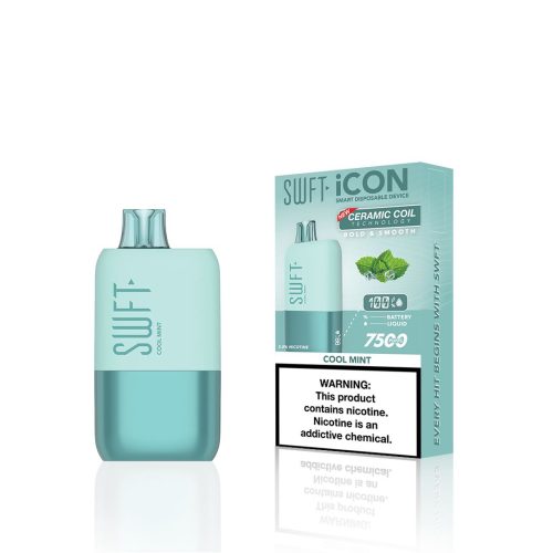 SWFT Icon Disposable | 7500 Puffs | 17mL | 5% - Cool Mint with packaging