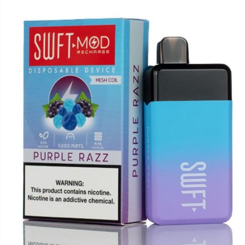 SWFT Mod Disposable | 5000 Puffs | 15mL purple razz with packaging