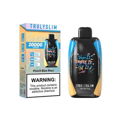 Truly Bar Trulyslim 20K Disposable Peach Blue Razz with packaging