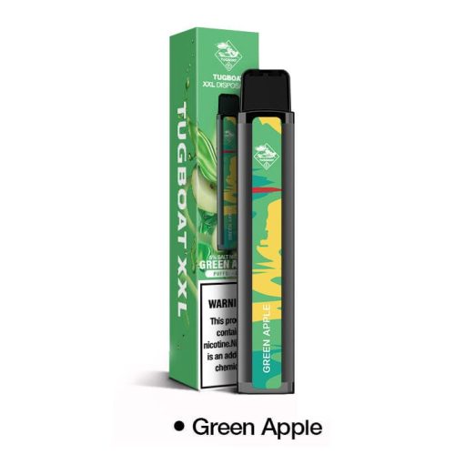 Tug Pod XXL Disposable | 2500 Puffs | 6.5mL green apple with packaging