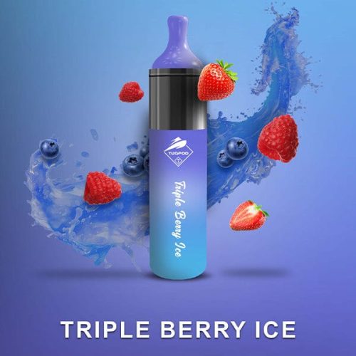 Tugpod EVO Disposable 4500 Puffs 10mL 50mg triple berry ice with background