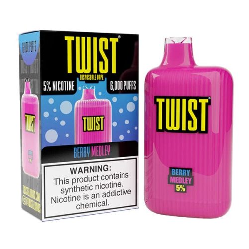 Twist Disposable 6000 | 15mL | 50mg Berry Medley with packaging