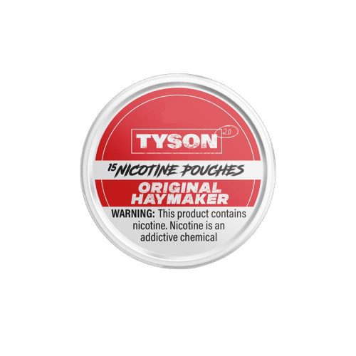 Tyson 2.0 Nicotine Pouches (15ct Can)(5-Can Pack) Original Haymaker 10mg