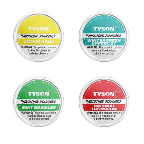 tyson 20 nicotine pouches 15ct can5 can pack 543541