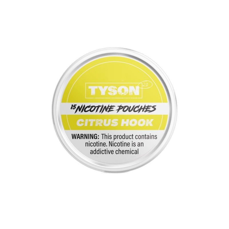 Tyson 2.0 Nicotine Pouches (15ct Can)(5-Can Pack) Citrus Hook 6mg