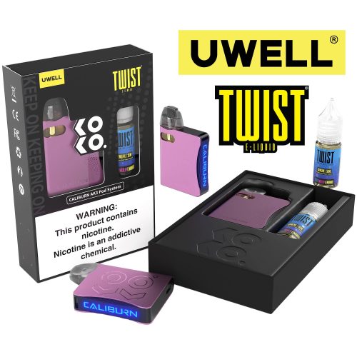 Uwell Caliburn AK3 Kit + A3S 0.8ohm Pods (x2) + Daddy's Vapor 10mL Salts 50mg