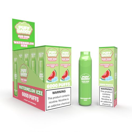 VDX Puff Daddy Disposable | 6000 Puffs | 14mL - Watermelon Ice with packaging