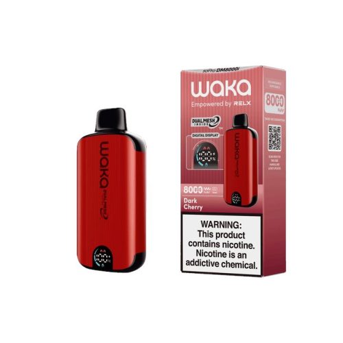 WAKA SoPro DM8000 17mL 8000 Puff Disposable - Dark Cherry with packaging