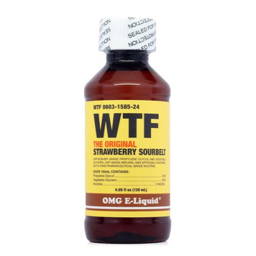 WTF by OMG E-Liquid (Old Packaging) 120mL bottle