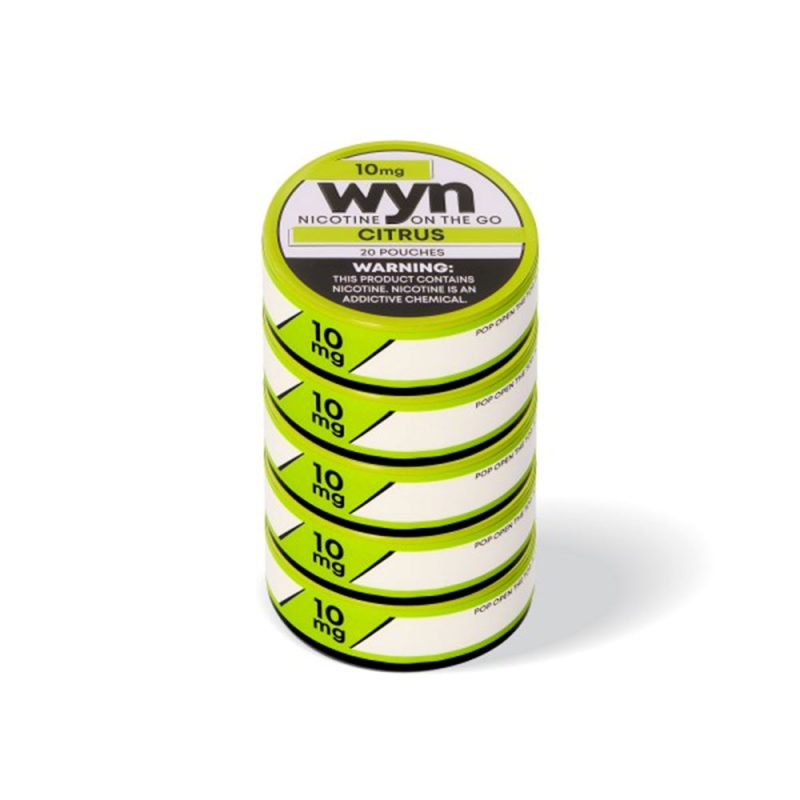 WYN Nicotine Pouches (20ct Can)(5-Can Pack) - Citrus 10mg